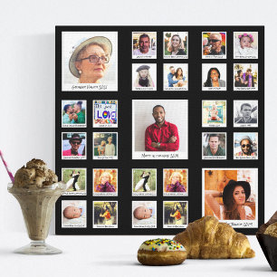 Nanny Black Foto Print Collage Canvastryck