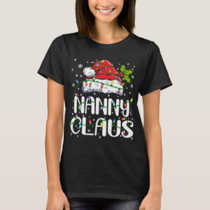 Nanny Claus jul Ljus Pajama Family Matchin T Shirt