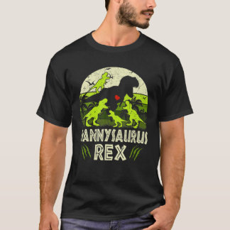Nanny Dinosaur T Rex Nannysaurus 4 Kids Matching F Shirt