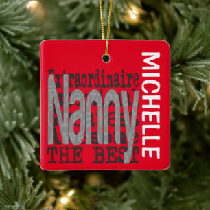Nanny Extraordinaire ANPASSNINGSBAR Julgransprydnad Keramik