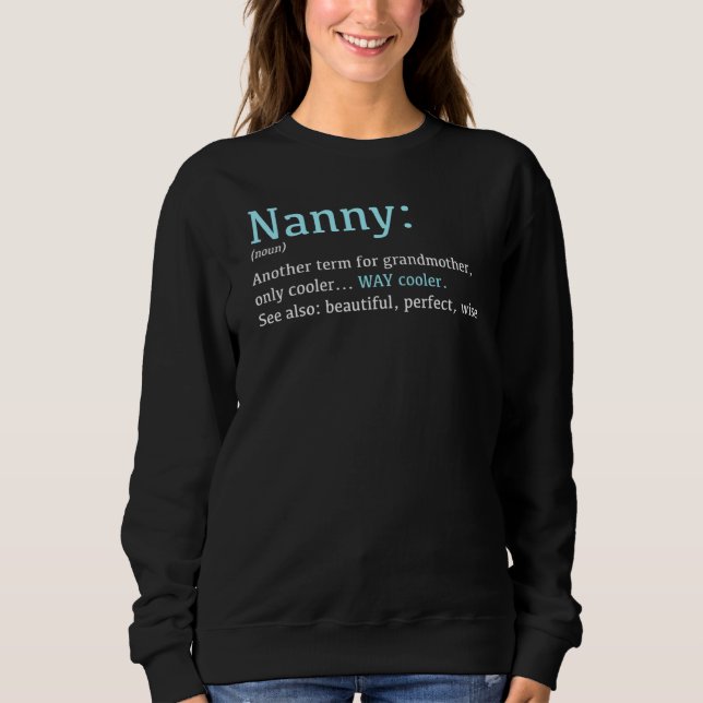 Nanny Funny Definition Noun annan term T Shirt (Framsida)
