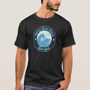 Nanny Goat Beach Ga Georgia Souvenir Nautical Surf T Shirt