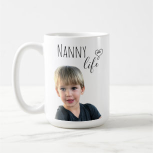 Nanny Grandma Life Customize Photo Kaffemugg