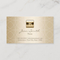 Nanny Guld Monogram Geometric Babysittande