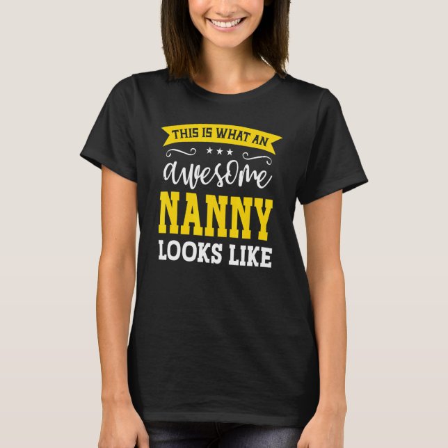 Nanny Job Title Employee Funny Worker Profess N T Shirt (Framsida)