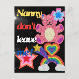 Nanny, lämna mig inte! inbjudan vykort