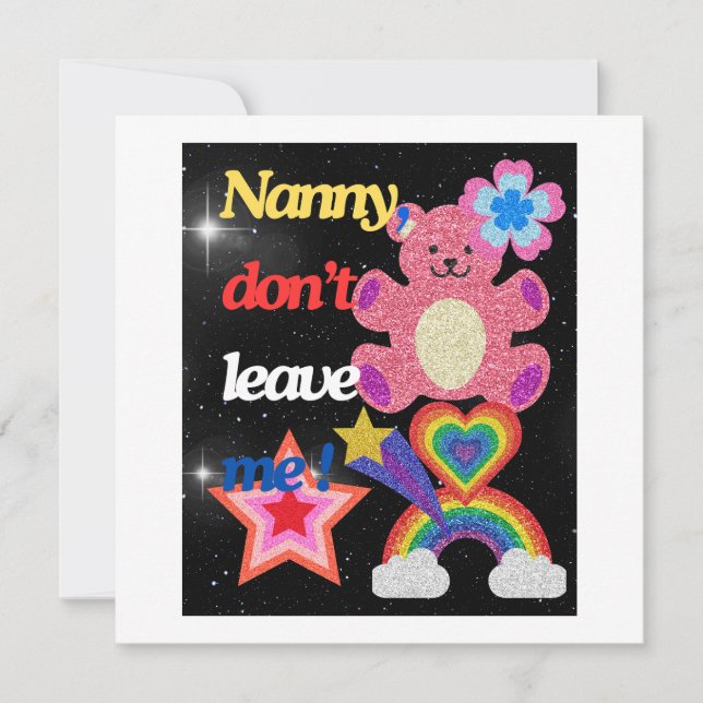 Nanny, lämna mig inte! spara datumet (Framsida)