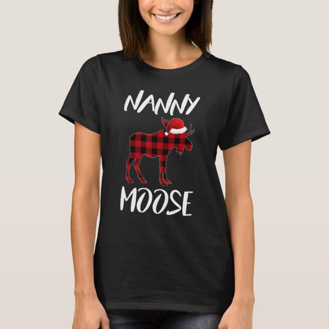 Nanny Moose Buffalo Red Play Santa Fami T Shirt (Framsida)