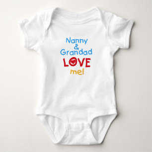 Nanny och Grandad Kärlek Me Baby T-Shirt