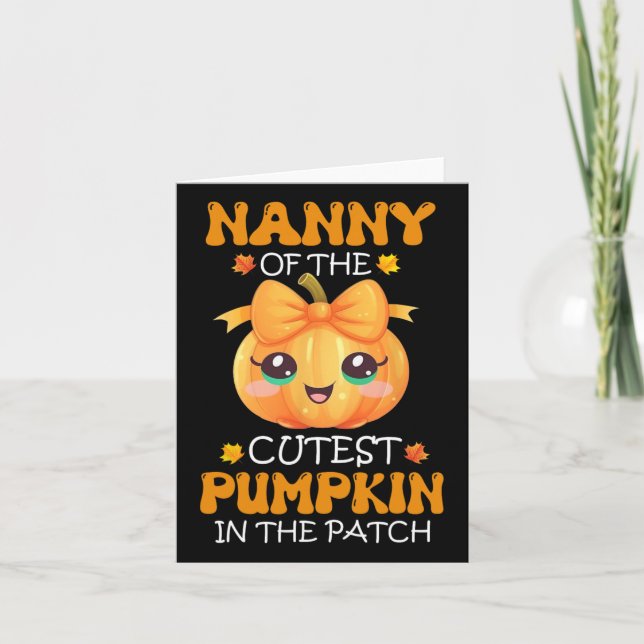 Nanny of the Cutest Pumpkin in the Patch Halloween Kort (Framsida)
