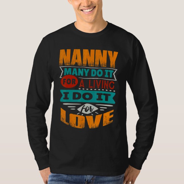 Nanny Quote jag är ekokardiograf för Kärlek T Shirt (Framsida)