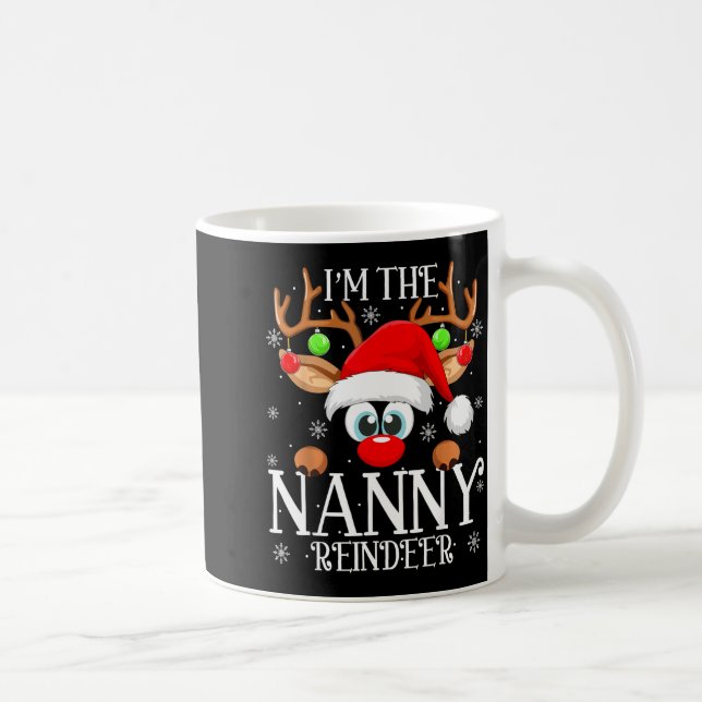 Nanny Reindeer Christmas Family Matching Group Fun Kaffemugg (Höger)