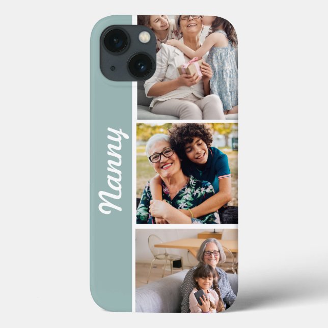 Nanny Script Grandma Photo Collage I Phone Case (Baksida)