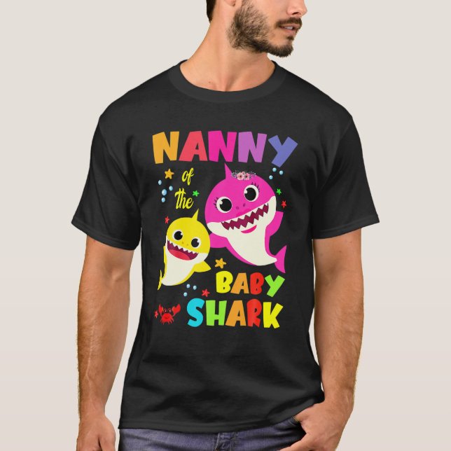 Nanny Shark Gift Cute Baby Shark Family Matching O T Shirt (Framsida)