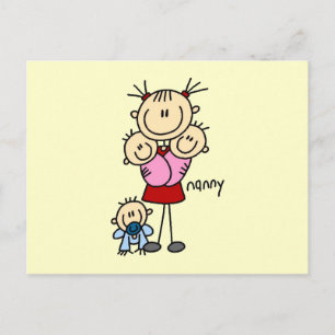 Nanny Stick figur Vykort