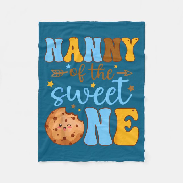 Nanny Sweet 1-års Cookie Artwork Fleecefilt (Framsidan)
