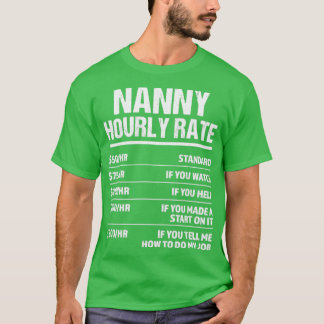 Nanny Timly Rate Funny Birthday Gift T Shirt