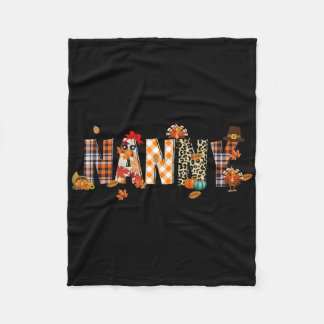 Nanny Turkiet Retro Höst Leopard Thanksgiving Fleecefilt