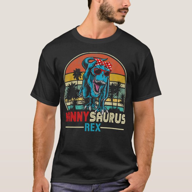 Nannysaurus Re Best Nanny Family T Shirt (Framsida)