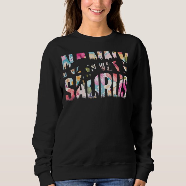 Nannysaurus Rex Grandma Dinosaur Rex Nanny Saurus T Shirt (Framsida)