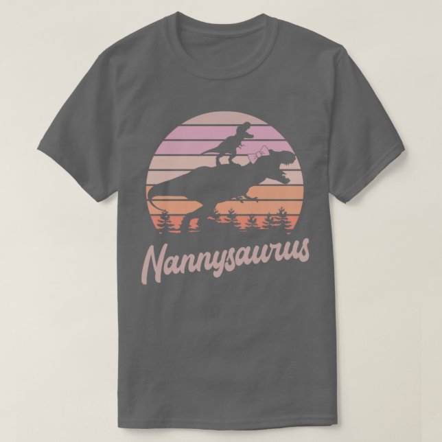 Nannysaurus TRex Dinosaur T Shirt (Design framsida)
