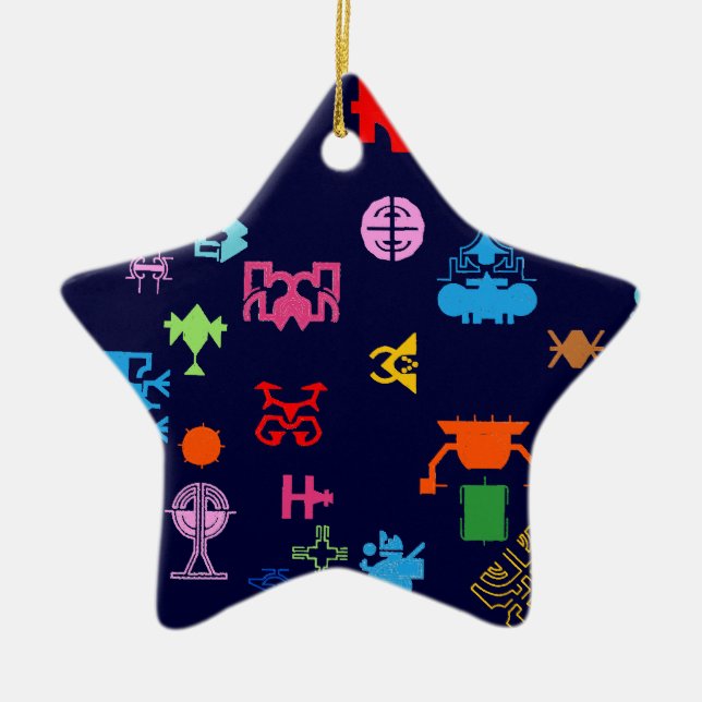 Nano framtida roligt julgransprydnad keramik (Framsidan)