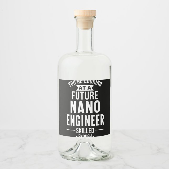 NANO ingenjör-gåva Spritflaskor Etikett (Framsida)
