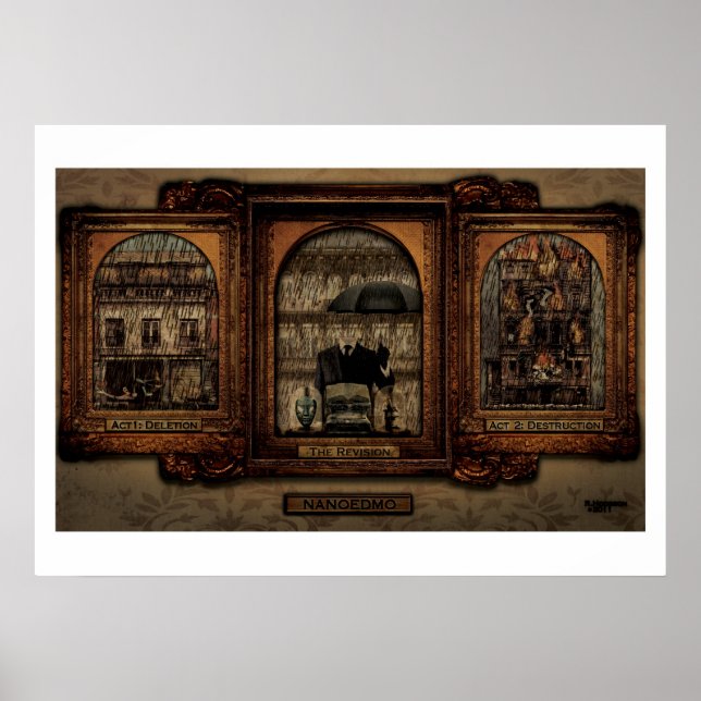 NaNoEdMo triptych Poster (Framsidan)