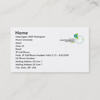 NanoJapan visitkortar