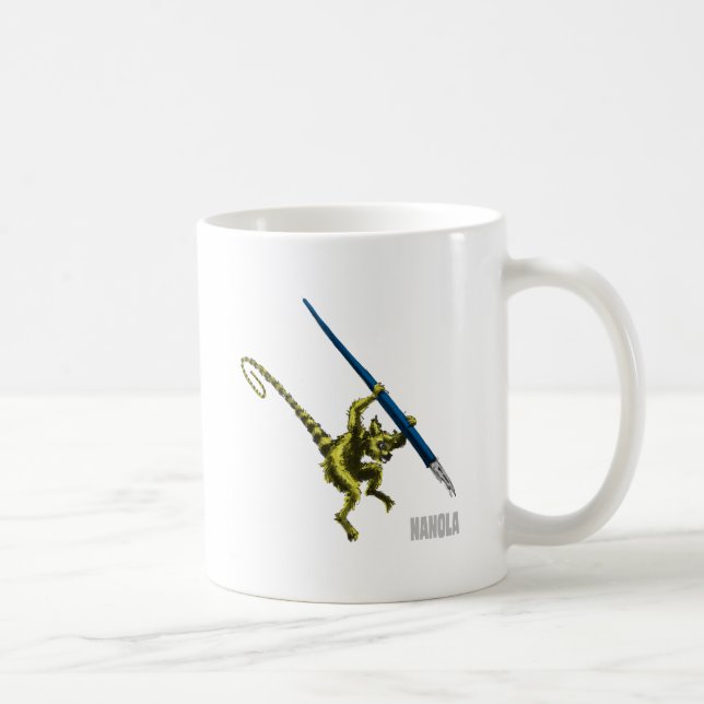 NaNoLA - Lemur med reservoarpennan Kaffemugg (Höger)