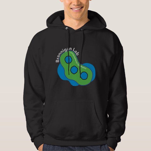 Nanopartikeldesign (mörk bakgrund) hoodie (Framsida)