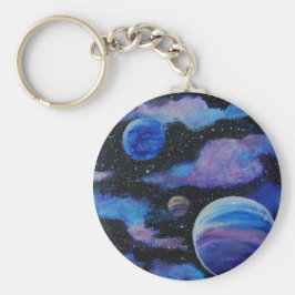 Nanosecond Space Stars Nebula Nyckelring