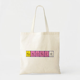 Nanotech Periodisk bord namn tote bag Tygkasse