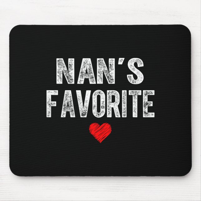 Nans favorit hjärtgrafik för mors dag musmatta (Framsidan)