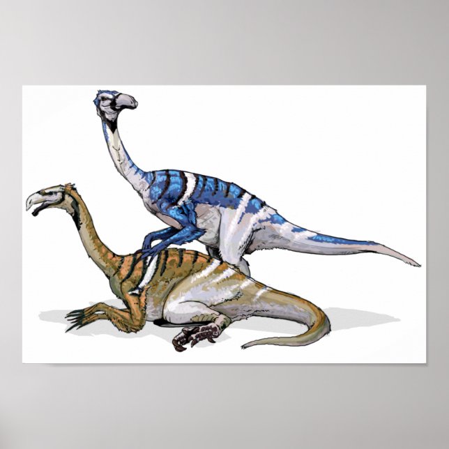 Nanshiungosaurus - Cretacous Dinosaur Portfolio Poster (Framsidan)