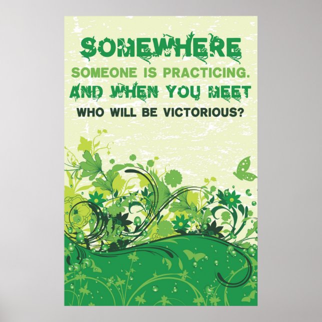 Nånstans, någon praktiserar poster (Framsidan)
