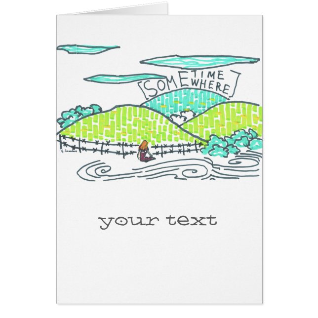 Nånstans/Nåntid Hälsningskort (Framsidan)