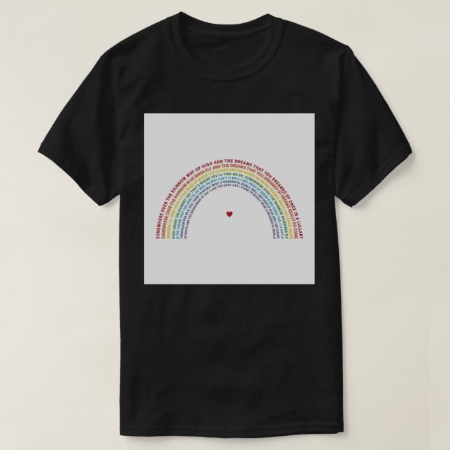 Nånstans över Regnbågen Dekorativ kudde T Shirt (Design framsida)