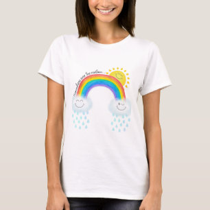 Nånstans över regnbågen sol t shirt