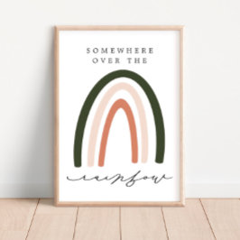 Nånstans över regnbågens Nursery Decor Poster