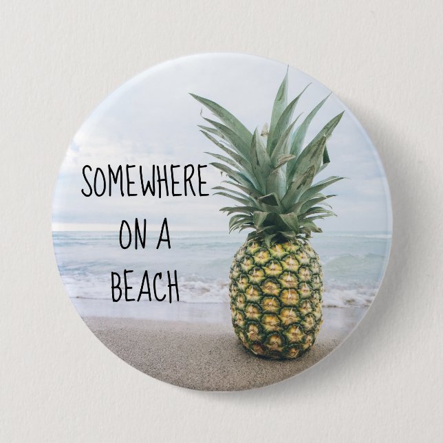 Nånstans på en beach-ananas-knapp knapp (Framsida)