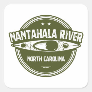 Nantahala River, North Carolina Fyrkantigt Klistermärke