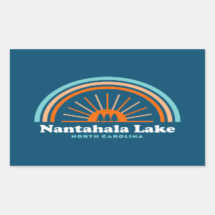 Nantahala Sjö North Carolina Rainbow Rektangulärt Klistermärke