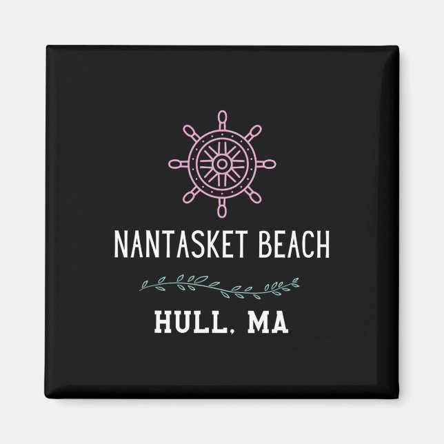 Nantasket Beach Trendig Hull Machusetts Semester R Magnet (Framsidan)