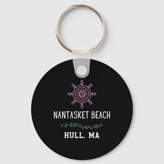 Nantasket Beach Trendig Hull Machusetts Semester R Nyckelring (Framsida)