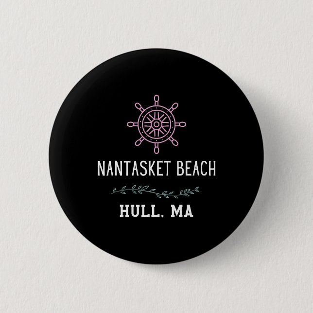 Nantasket Beach Trendiga Hull Machusetts Semester  Knapp (Framsida)