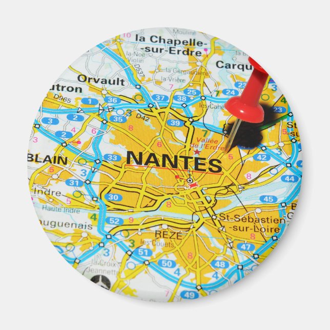 Nantes, Frankrike Magnet (Framsidan)