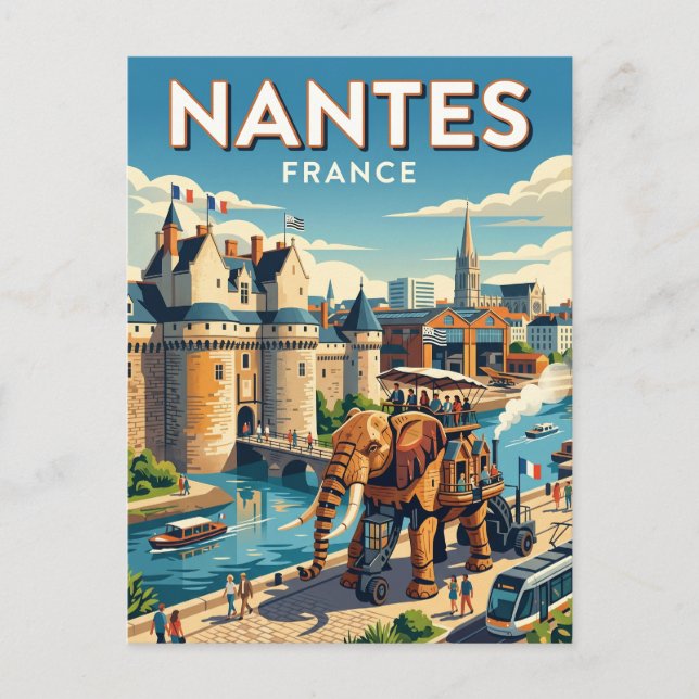 Nantes Frankrike Vykort (Framsida)