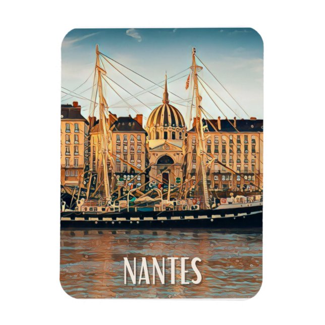 Nantes Photo Vintage Magnet (Vertikal)