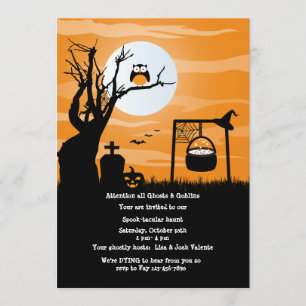 Nånting är Brewing Halloween fest-inbjudan Inbjudningar